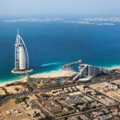 Dubai, UAE. Burj Al Arab from above