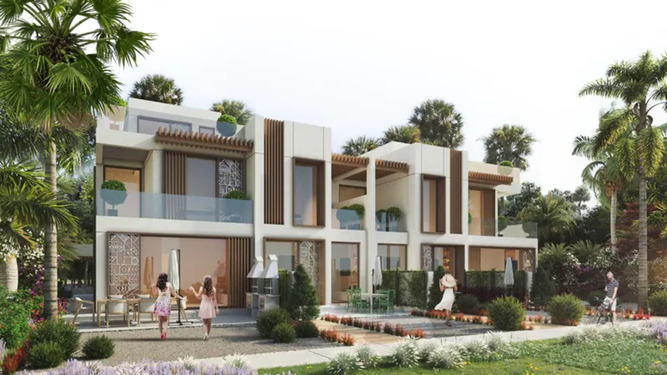 Damac Lagoons Marbella 5 bedroom villa exterior — Whitehorse International